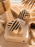 ✨ Mules compensées tressées bohème chic ✨