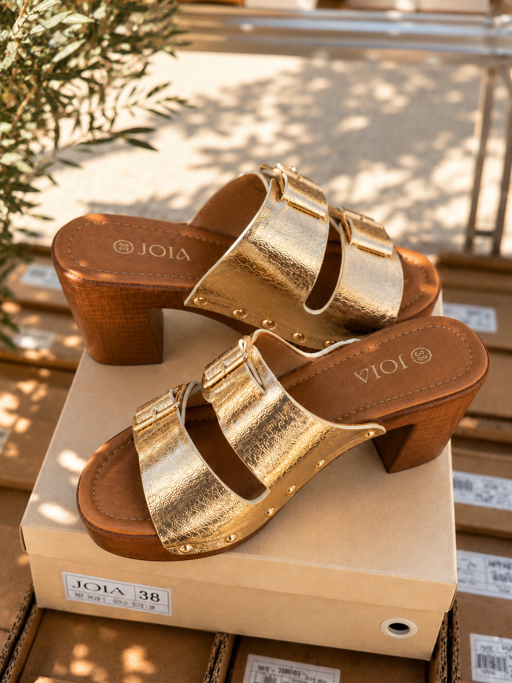 ✨ Mules Dorées Élégance Soleil