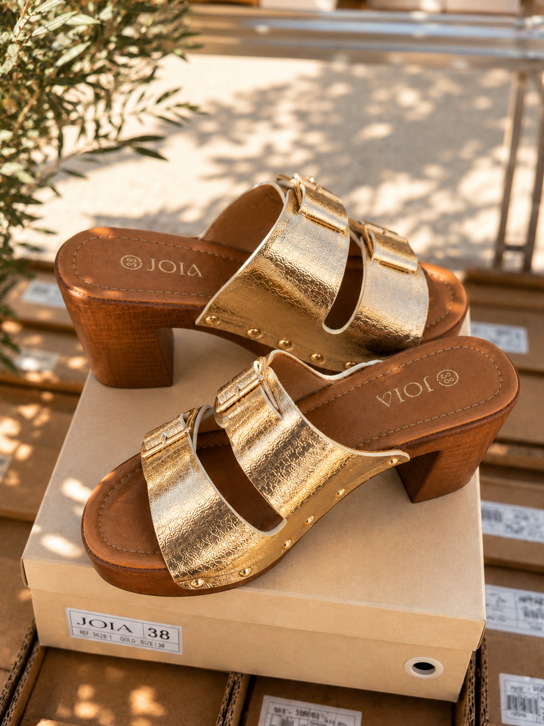 ✨ Mules Dorées Élégance Soleil