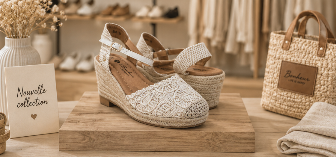 Espadrilles compensées brodées